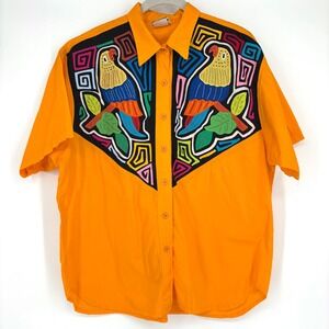 Vintage My Name Is Panama Mola Shirt Sz XXL Short Sleeve Button Up 100% Cotton